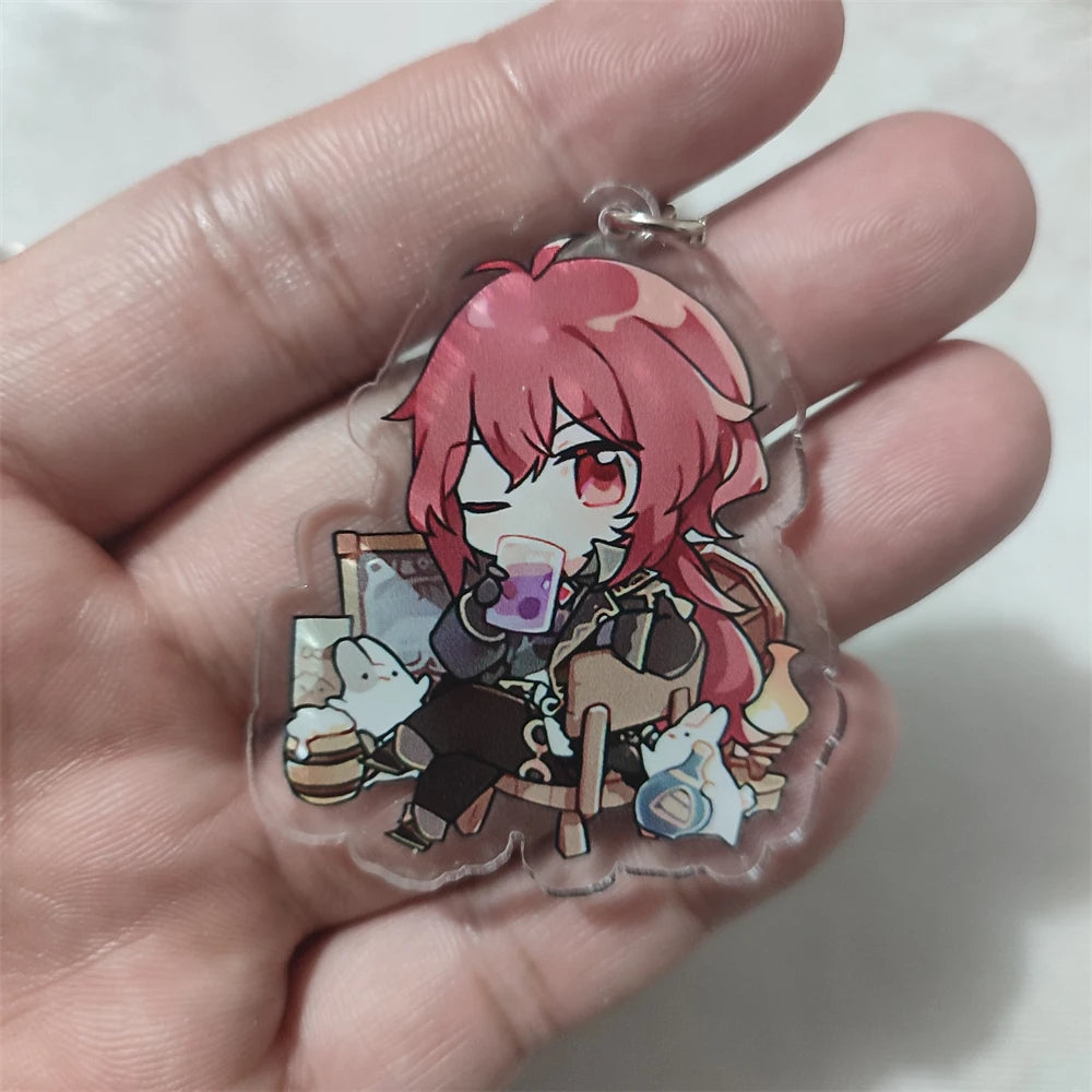 Genshin Impact Diluc Chibi Acrylic Keychain