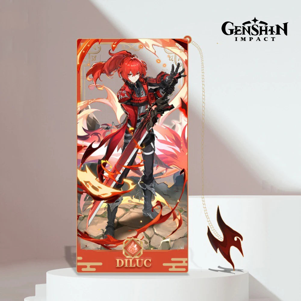 Genshin Impact Characters Metallic Bookmark