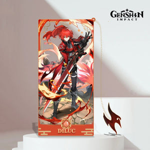 Genshin Impact Characters Metallic Bookmark