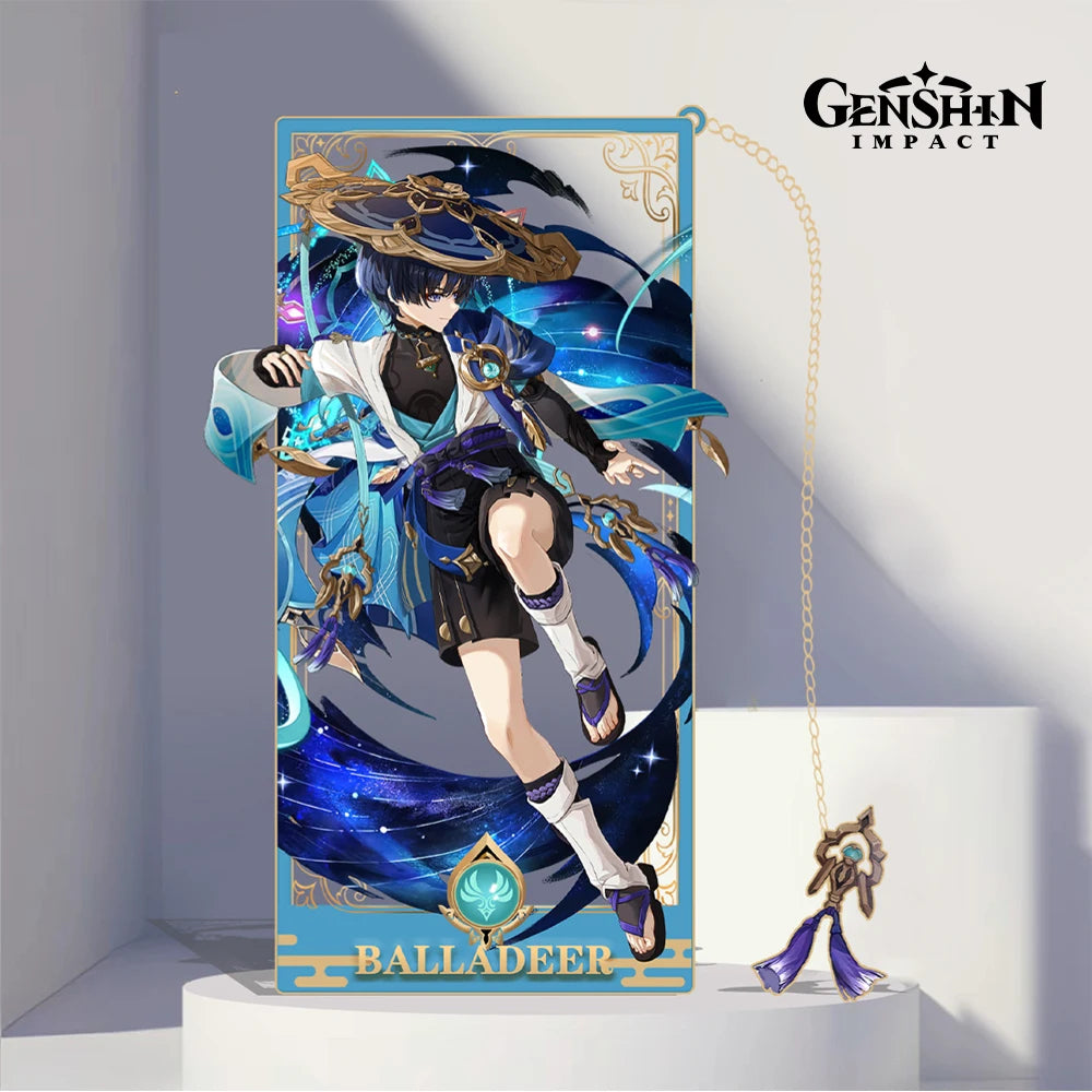 Genshin Impact Characters Metallic Bookmark
