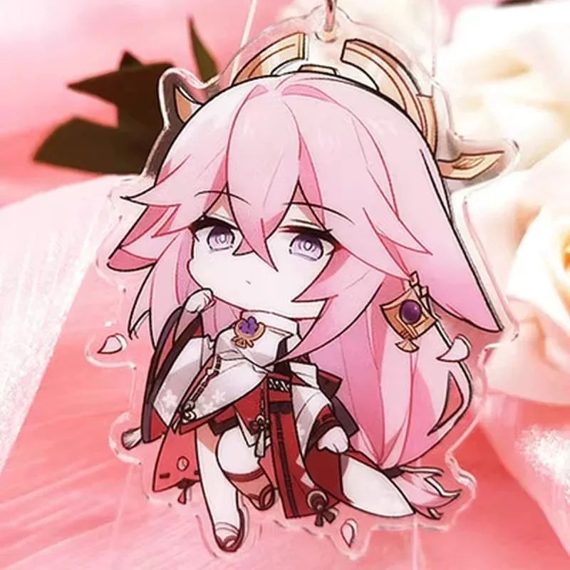 Genshin Impact Character Yae miko Acrylic Keychian