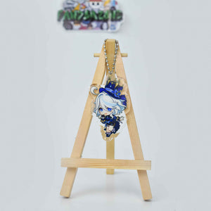 Genshin Impact Fontaine and Sumeru Character keychain ( Navia, Kninch, Furina, Arlecchino, Wriothesley)