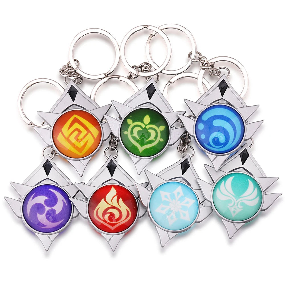 Genshin Impact Vision Keychains