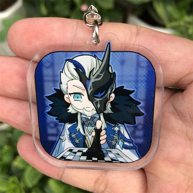 Genshin Impact Character Fatui harbinger Pierro Acrylic Keychain