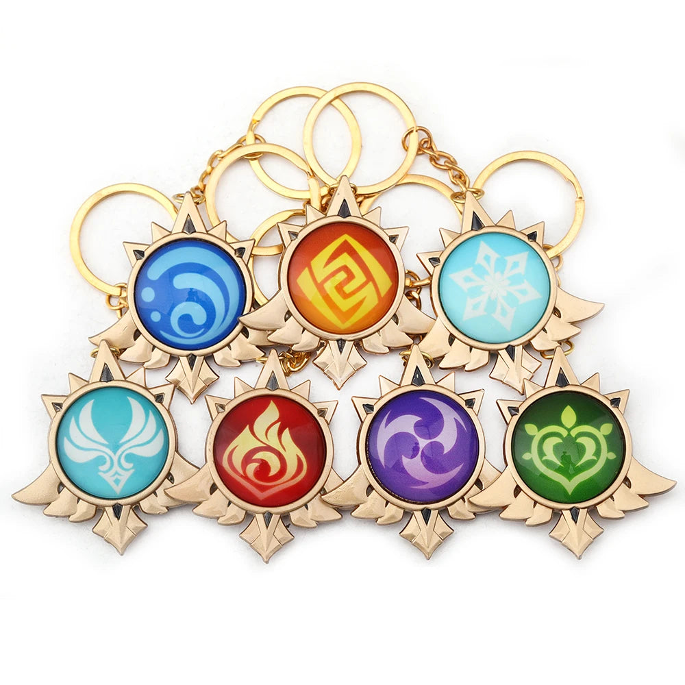 Genshin Impact Vision Keychains