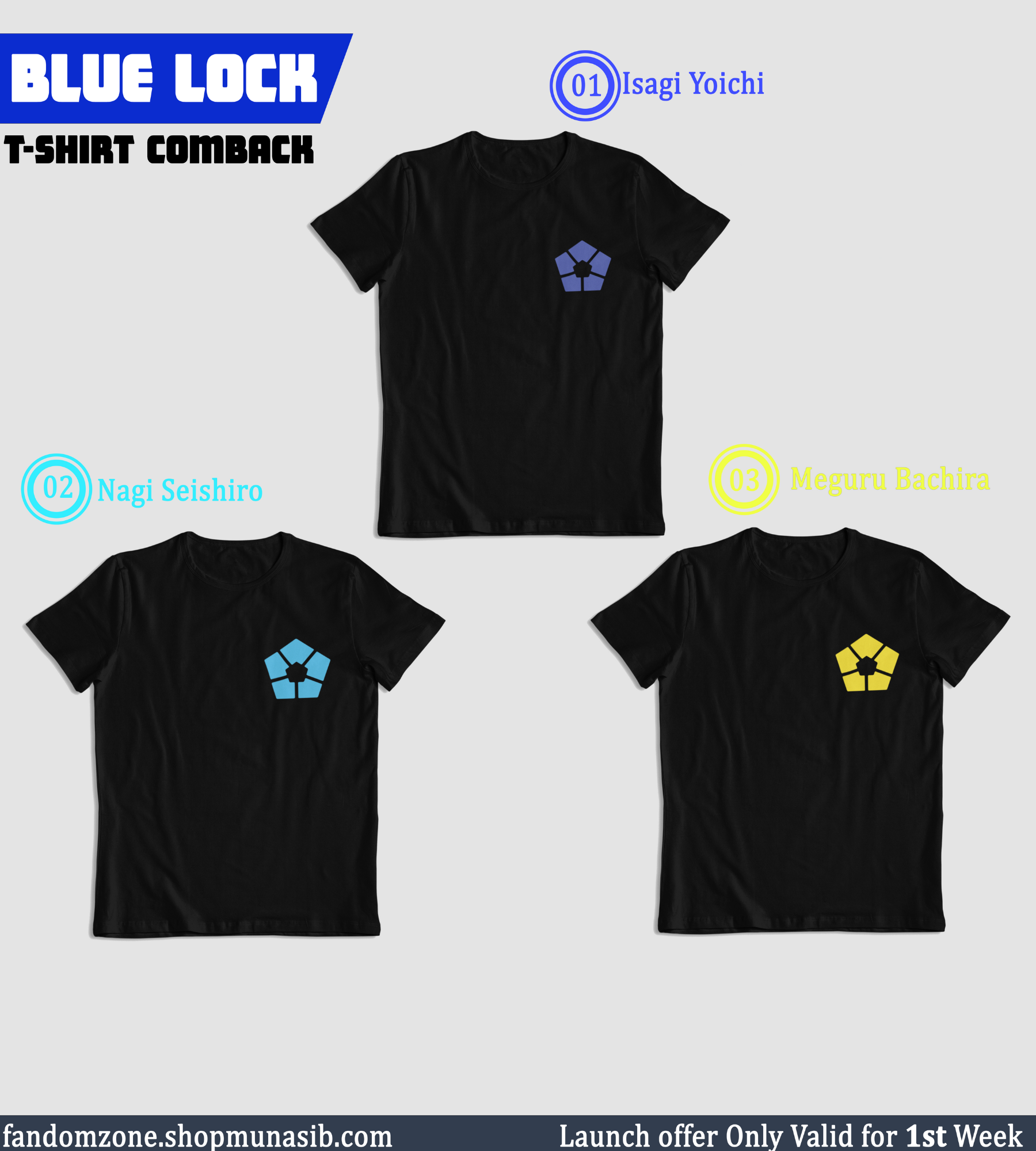 Blue Lock Nagi Regular Fit T-shirt