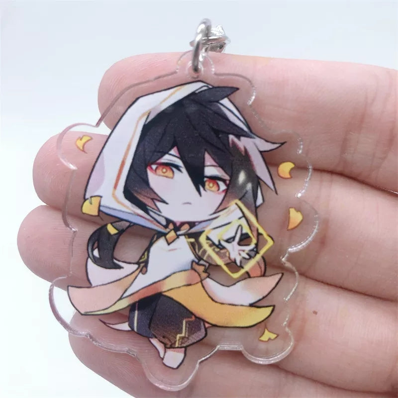 Genshin Impact Character Zhongli Archon skin Acrylic Keychain