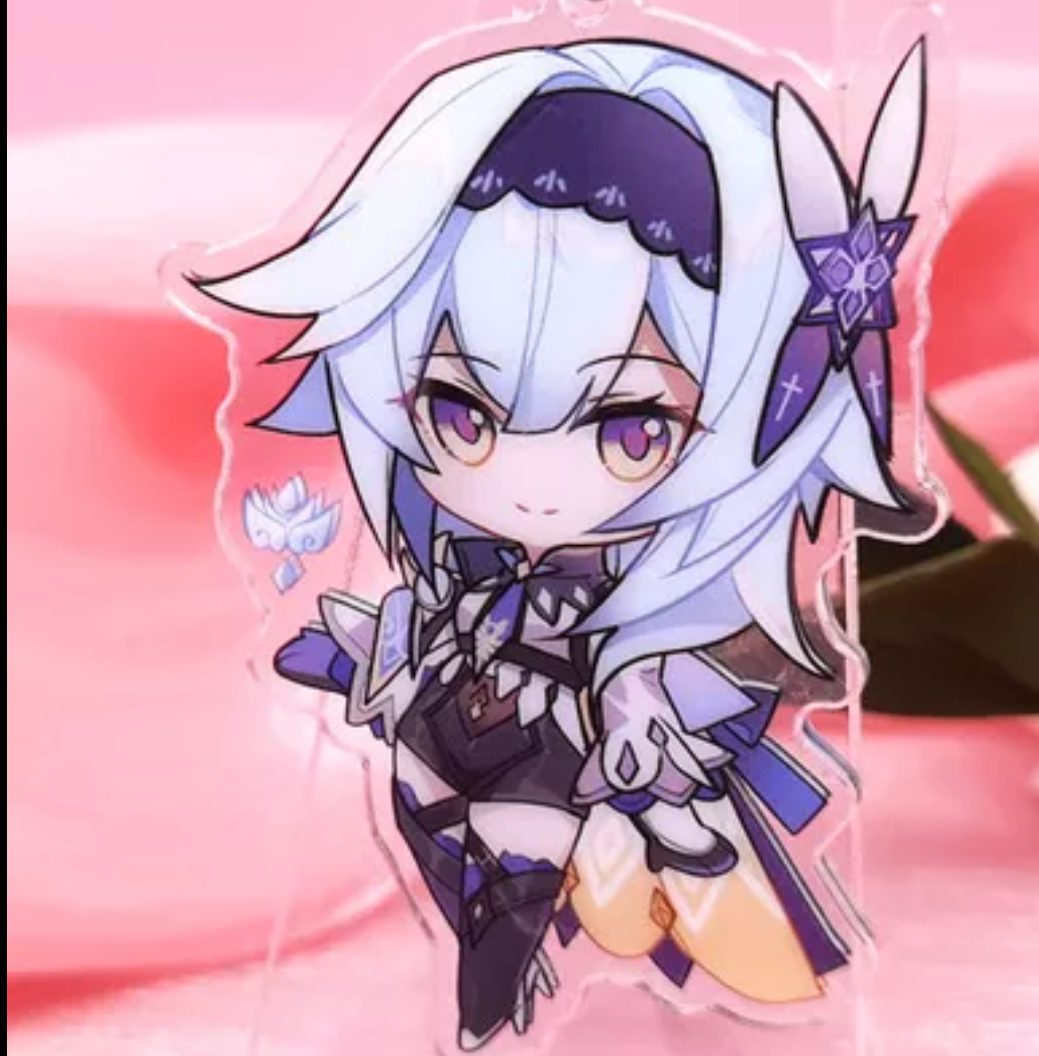 Genshin Impact Character Eula Acrylic Keychain
