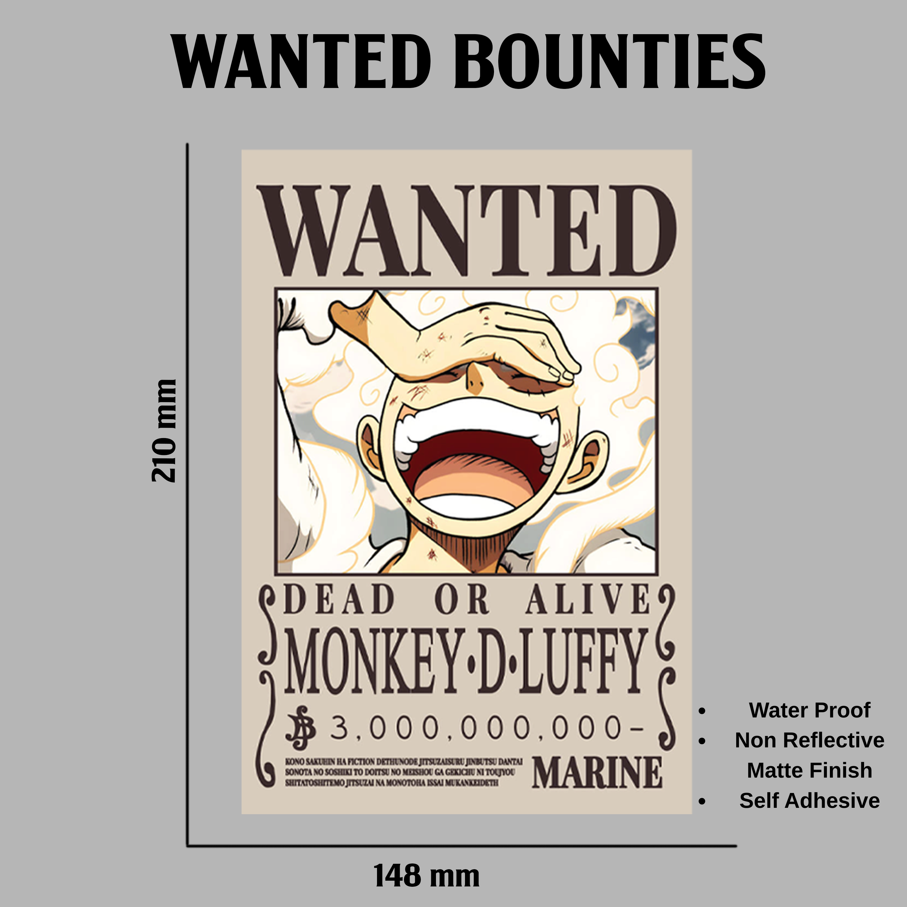 Set of 11 One Piece Bounty Posters