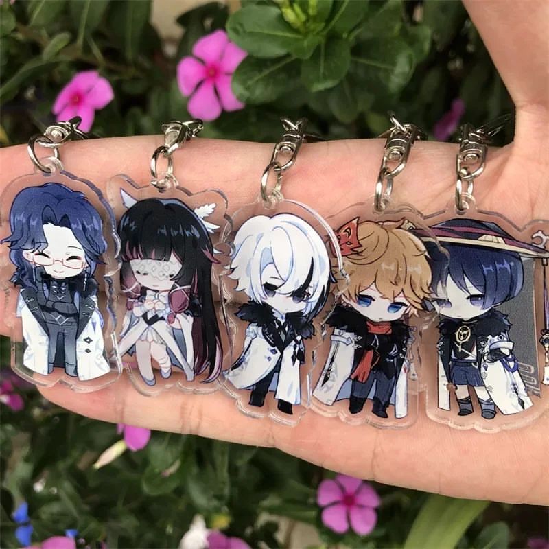 Genshin Impact Character Fatui harbinger Arlecchino Acrylic Keychain