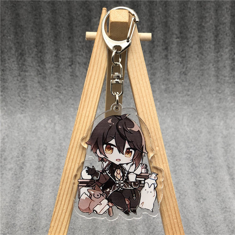 Genshin Impact Zhongi Chibi Acrylic Keychain