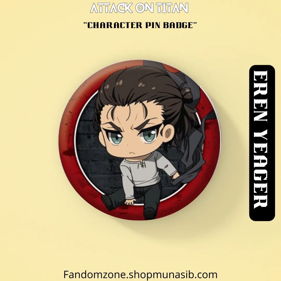 Attack On Titan Character Eren Yeager Pinbadges