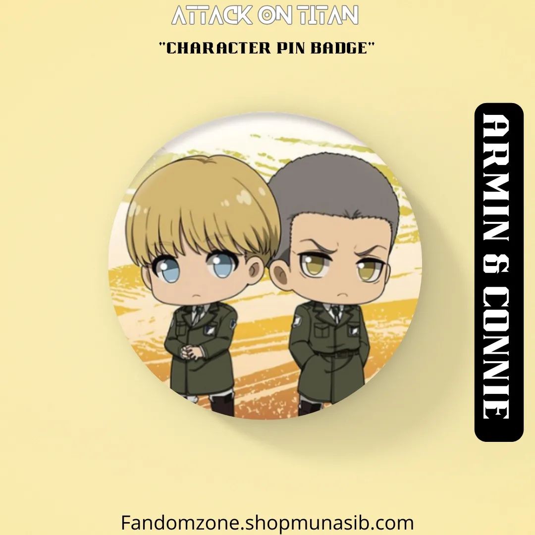 Attack On Titan Character armin and connie Pinbadge