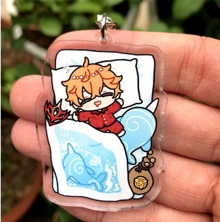 Genshin Impact Sleeping Character Childe Acrylic Keychain
