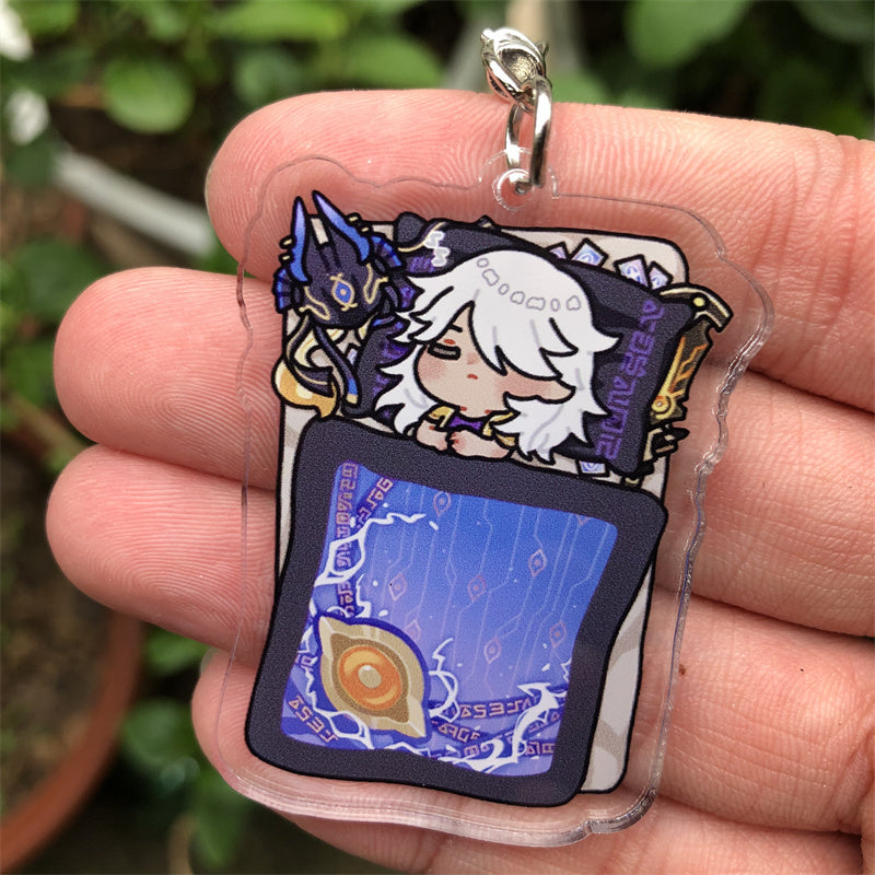 Genshin Impact Sleeping Character Cyno Acrylic Keychain