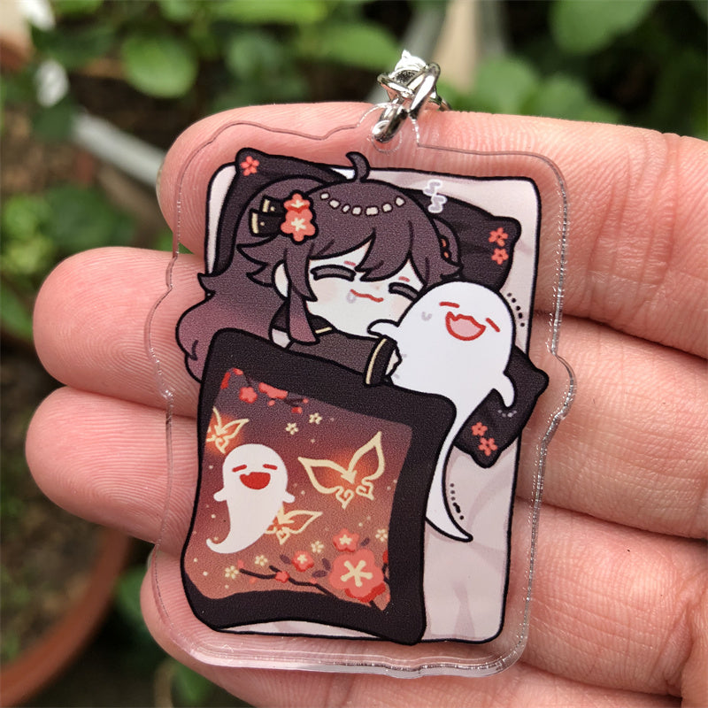 Genshin Impact Sleeping Character Hutao Acrylic Keychain