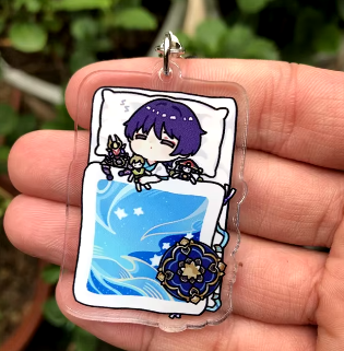 Genshin Impact Sleeping Character Wanderer Acrylic Keychain