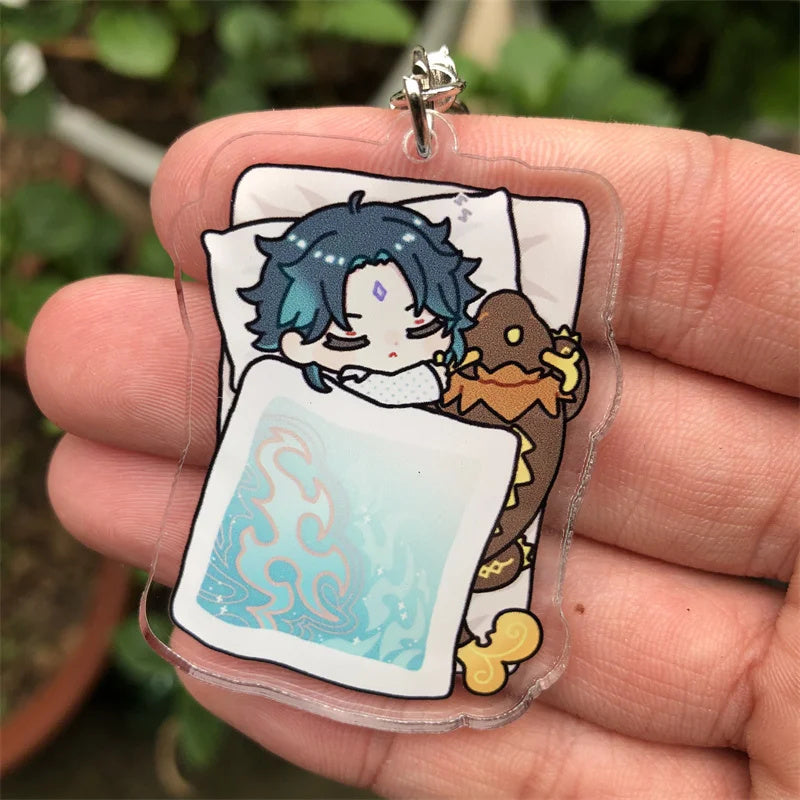 Genshin Impact Sleeping Character Xiao Acrylic Keychain