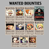 Set of 11 One Piece Bounty Posters